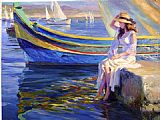 Vladimir Volegov Malta Waterfront painting